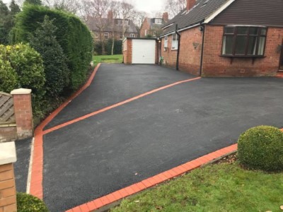Tarmac With Red Brick Border